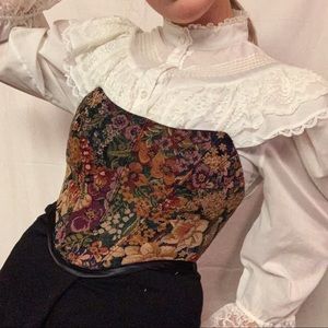 Rustic Floral Bustier Corset Top